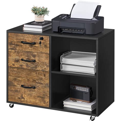 rustic black lateral file cabinet